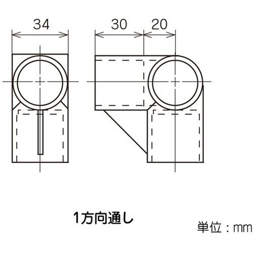 ＹＡＺＡＫＩ　プラスチックジョイント　Ｊ−１２Ｃ　ＡＡＳ　Ｓ　アイボリー　中間コーナー用　イレクター　Φ２８用　J-12C-S-IVO　1 個