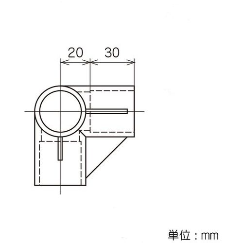 ＹＡＺＡＫＩ　プラスチックジョイント　Ｊ−４　ＡＡＳ　Ｓ　アイボリー　コーナー用　イレクター　Φ２８用　J-4-S-IVO　1 個