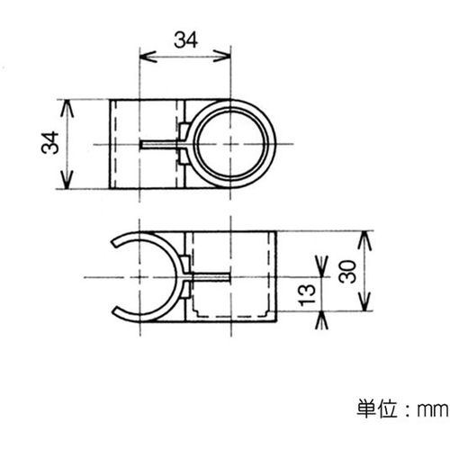 ＹＡＺＡＫＩ　プラスチックジョイント　Ｊ−７１　ＡＡＳ　Ｓ　アイボリー　クロス用　イレクター　Φ２８用　J-71-S-IVO　1 個