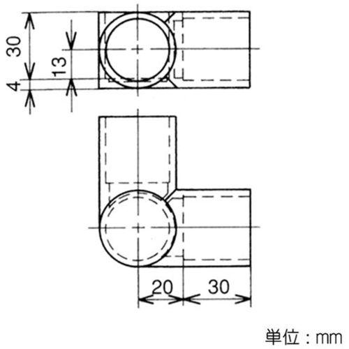 야자키 플라스틱 조인트 J-119A AAS S 아이보리 코너용 이렉터 Φ28용 J-119A-S-IVO 1개