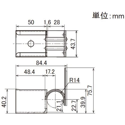 ＹＡＺＡＫＩ　イレクター　プラコン受け金具　ＥＦ−２０４１Ｄ　ＣＲ　Ｓ　EF-2041D-CR-S　1 個