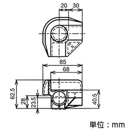 ＹＡＺＡＫＩ　プラスチックジョイント　ＪＧ−１１Ａ　ＡＡＳ　Ｓ　アイボリー　JG-11A-S-IVO　1 個