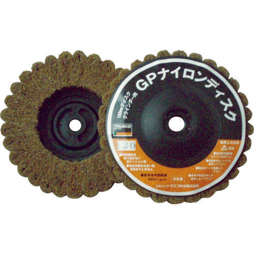 TRUSCO Nylon Disc Screw-in Type Φ100XM10 5 Pieces 120# GPN100AL 1 Box