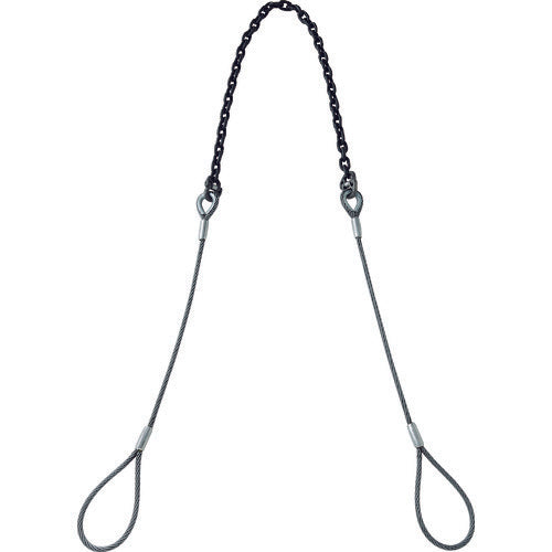 TRUSCO Wire Chain Sling (Combination Sling) Φ12X1M CM Chain 10MM2M TWCS12S1-2 1 S