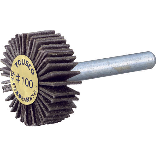 TRUSCO 다이어 축 부착 플랩 휠 올 다이어 Φ10X축 직경 3 100# P-DF1010-3A 1개