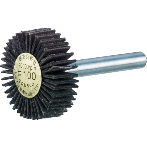 ＴＲＵＳＣＯ　ダイヤ軸付フラップホイール　オールダイヤ　Φ３０Ｘ軸径６　１８０＃　P-DF3010-6A　1 個