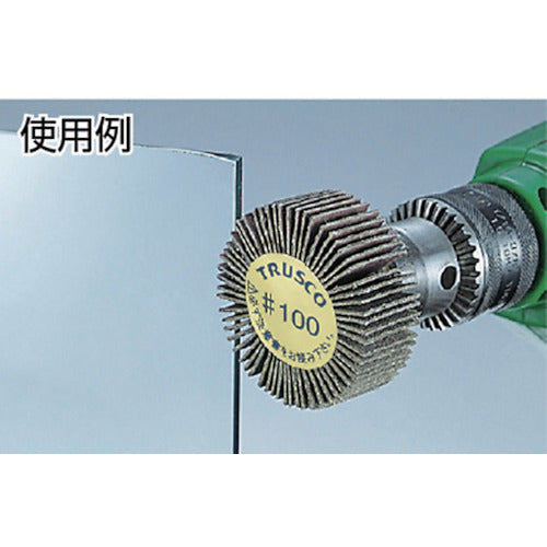 ＴＲＵＳＣＯ　ダイヤ軸付フラップホイール　オールダイヤ　Φ５０Ｘ軸径６　１８０＃　P-DF5020-6A　1 個