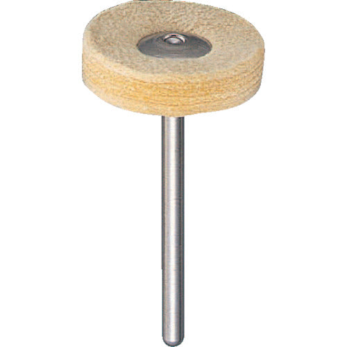 TRUSCO Flat Brush Flannel Cloth Outer Diameter Φ20 x Shaft Length 40 x Shaft Φ3 203H-9 1 Piece