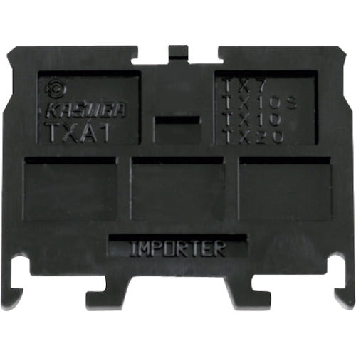 春日電機　レール式端子台エンドプレート　ＴＸＡ１　（１０枚入）　TXA1　1 箱