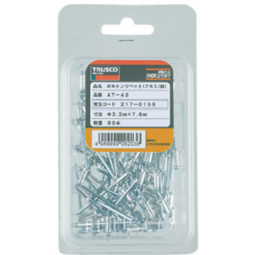 ＴＲＵＳＣＯ　ブラインドリベット（アルミ／鉄）　４−６　６０本入　AT-46　1 PK