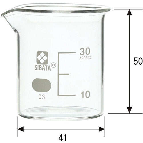 ＳＩＢＡＴＡ　ビーカー　目安目盛付　３０ｍＬ　　010020-30A　1 個