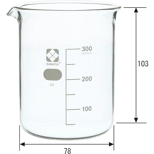 ＳＩＢＡＴＡ　ビーカー　目安目盛付　３００ｍＬ　　010020-300A　1 個