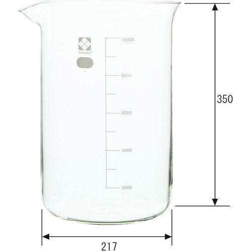 ＳＩＢＡＴＡ　ビーカー　目安目盛付　１００００ｍＬ　010020-10000　1 個