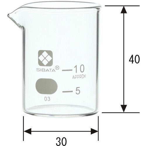 ＳＩＢＡＴＡ　ビーカー　目安目盛付　１０ｍＬ　　010020-10A　1 個