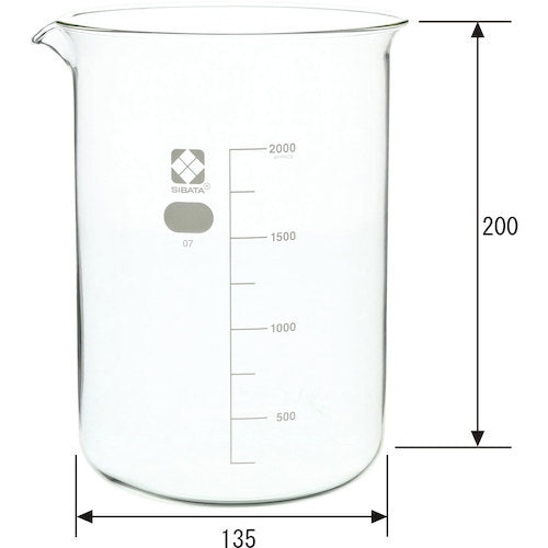 ＳＩＢＡＴＡ　ビーカー　２Ｌ　010020-2000A　1 個