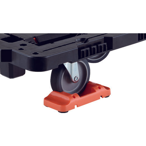 ＴＲＵＳＣＯ　連結式樹脂製２段台車　ビートル　７００Ｘ４５０　自在５輪　コボレ止めセット　とめたろう付　ハンドルなし　BT720KJ5-E100T　1 台