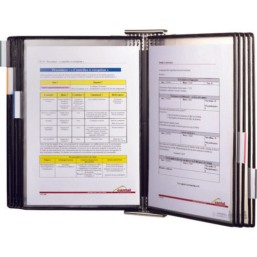 타리폴드 게시용 항균 파일 스탠드(스테인리스) 벽 부착 타입 A4×10 414567 1개