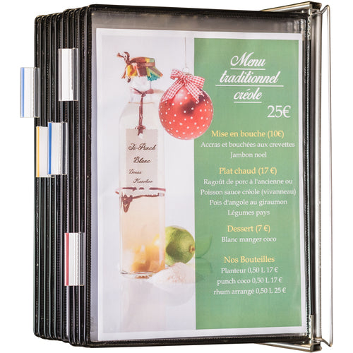 타리폴드 게시용 항균 파일 스탠드(스테인리스) 벽 부착 타입 A4×10 414567 1개