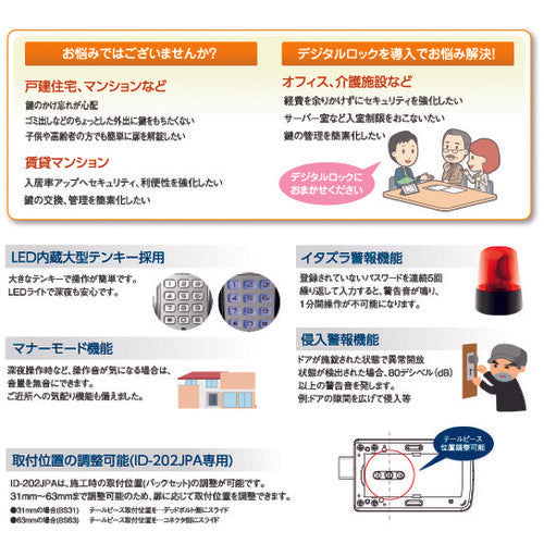 LOCKMAN 디지털 도어록 ID-202JPB ID-202JPB 1 S