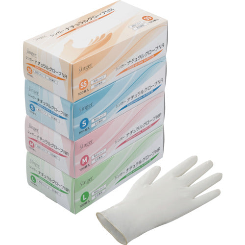 Singer Natural Gloves NR PF SS NR0620PF-NB-SS 1 box