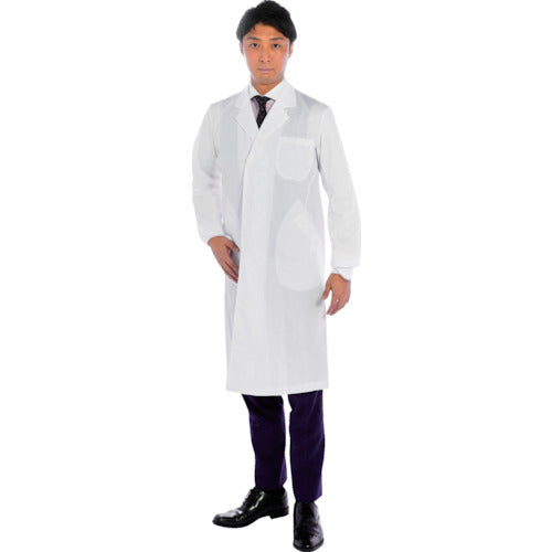 TRUSCO Lab Coat with Drawstring at Cuffs, Men's Single, L, WLC-MS-L, 1 Unit