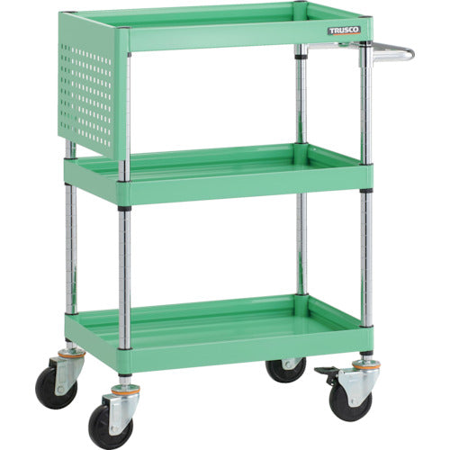 ＴＲＵＳＣＯ　ツールワゴン　ファルコンワゴン　６００Ｘ４００　短パネル付　ヤンググリーン　FAW-963PS-YG　1 台