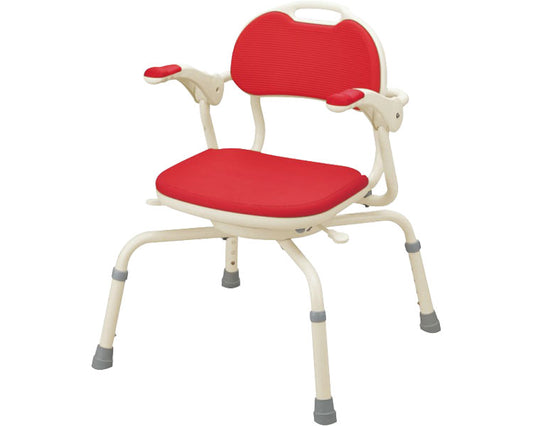 Anju Shower bench with armrests "Mawaru-kun" / 536-192 Red 1 unit