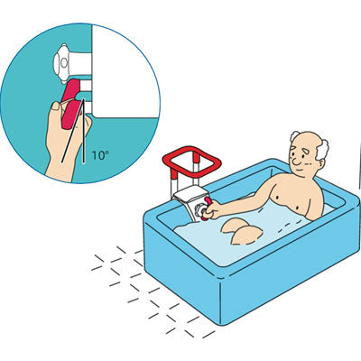 安寿　高さ調節付浴槽手すり　UST-130 / 536-600　レッド　1 台