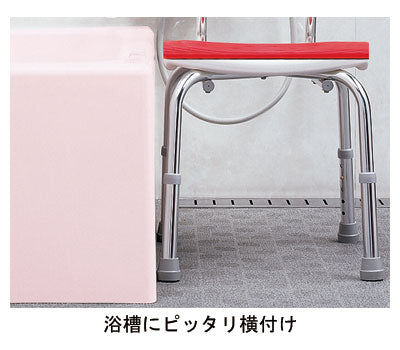 安寿　シャワーベンチ　CPE-N　背付 / 536-302　レッド　1 台