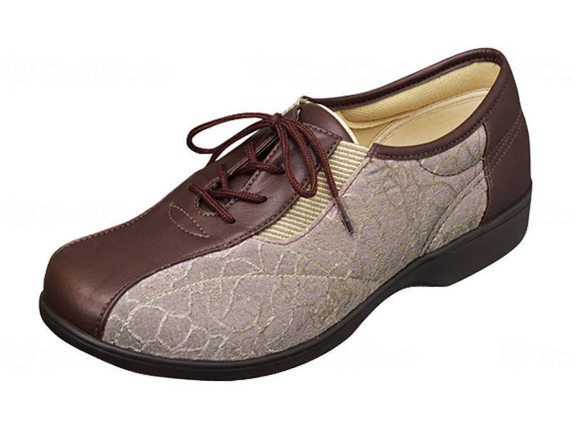 ムーンスターらくらくL007 ﾌﾞﾗｳﾝ 24.0