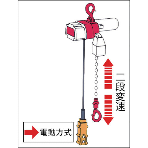 ＫＩＴＯ　電気チェーンブロック　キトーセレクト　２速形　１００ｋｇ×３ｍ　ED10ST　1 台