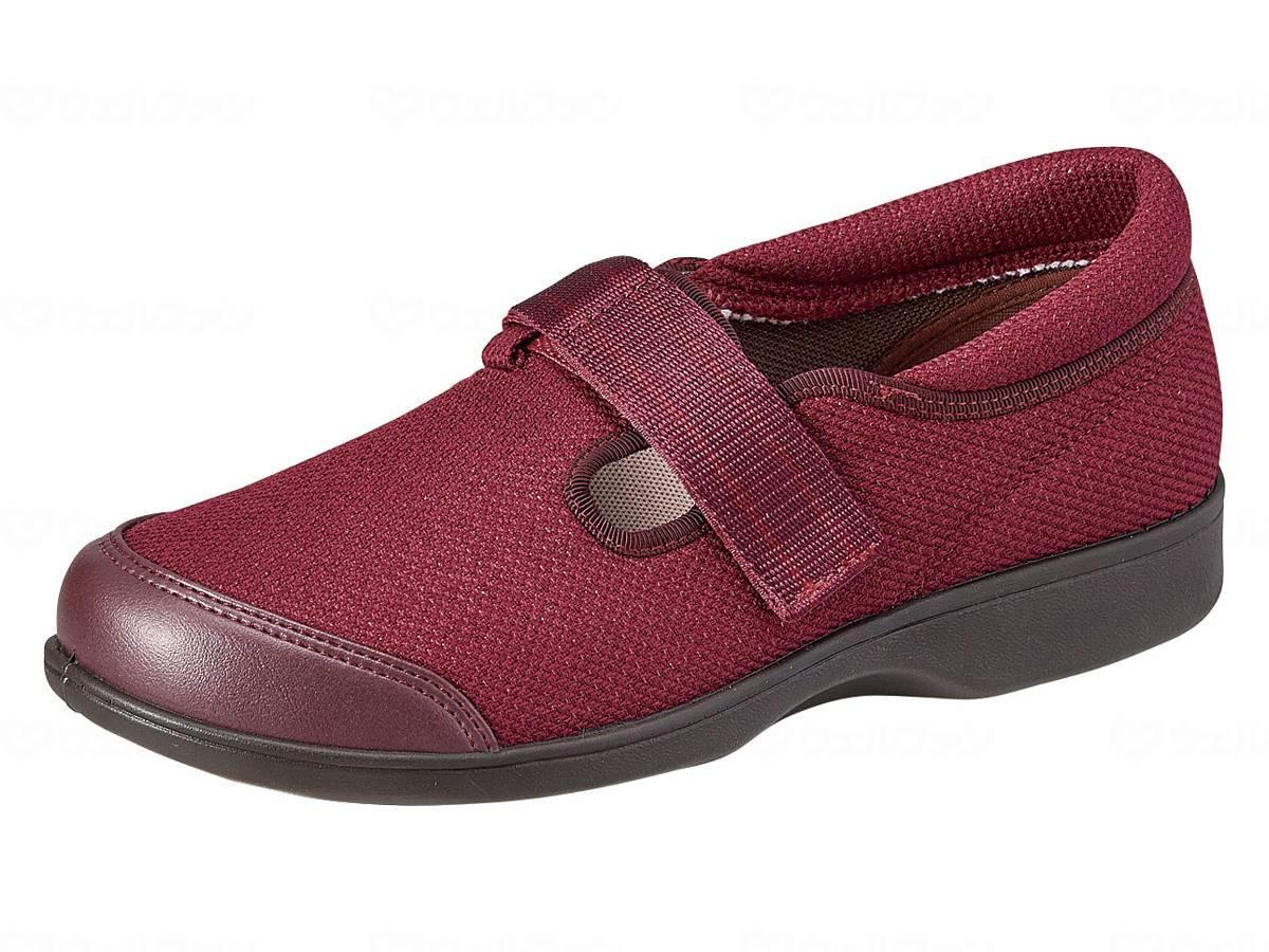 ムーンスターらくらくＬ019 ﾚｯﾄﾞ 24.5