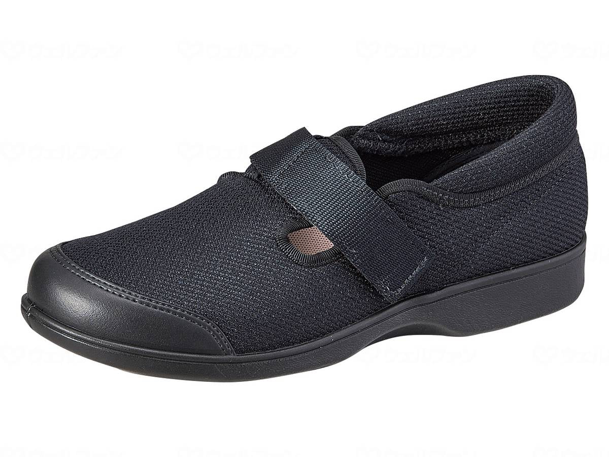 ムーンスターらくらくＬ019 ﾌﾞﾗｯｸ 23.0