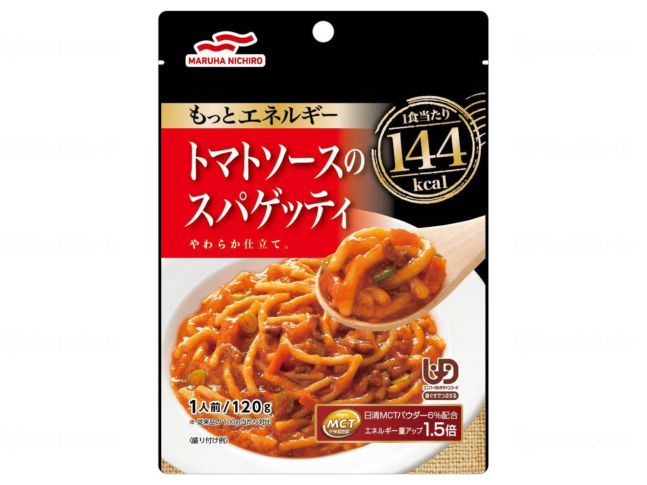 マルハニチロもっとエネルギー　UD2 ｹｰｽ ﾄﾏﾄｿｰｽのスパゲッティ