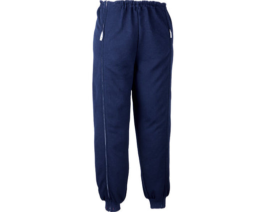 Square knit full-length trousers with ribbed cuffs / 5111 M Navy 1 piece