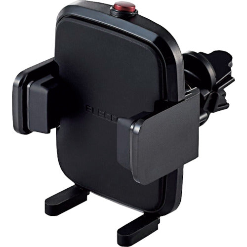 エレコム　車載アクセサリー　スマホスタンド　ワンタッチホルダー　エアコンルーバー取付タイプ　ブラック　P-CARS12BK　1 個