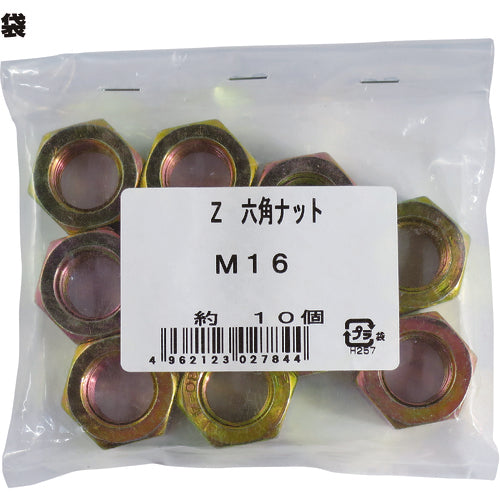 ＤＡＩＤОＨＡＮＴ　Ｚマーク　六角ナット　Ｍ１６　２種　１０入　10102784　1 袋