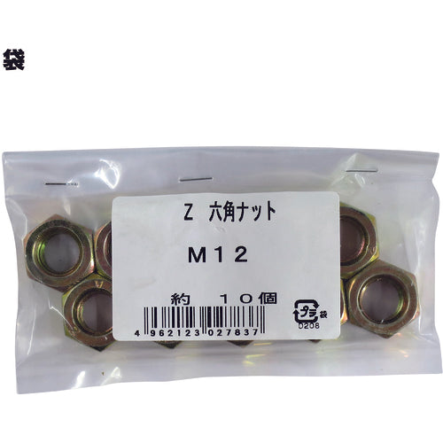 ＤＡＩＤОＨＡＮＴ　Ｚマーク　六角ナット　Ｍ１２　２種　１０入　10102783　1 袋