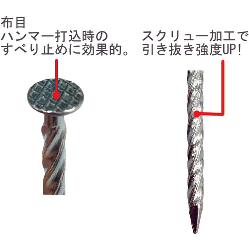 DAIDOHANT VP Unicro Screw Nails 1.7 x 25 (Approx. 400 pcs) 10175241 1 bag