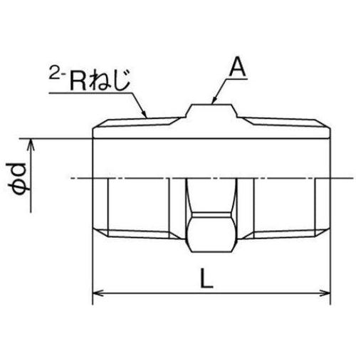 オンダ製作所　ＳＦＮ型　六角ニップル　Ｒ３／８×Ｒ３／８　SFN-10　1 個