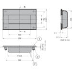 ＳＵＧＡＴＳＵＮＥ　（１０００３７０２６）ＨＨ−ＵＤ１５６ＳＨ／埋込両引取手　HH-UD156SH　1 個