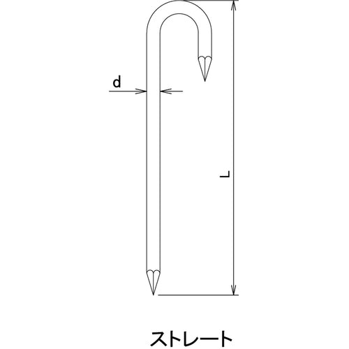 ＤＡＩＤОＨＡＮＴ　ロープ止め　Ｊ型　６Ｘ２００　（クロメート）　10102221　1 本