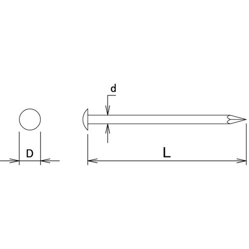 ＤＡＩＤОＨＡＮＴ　ＶＰ　ステンレス釘　丸頭　２．４５ｘ４５　２００ｇ（約１１９本）　10175384　1 袋