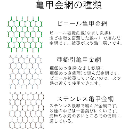 ＤＡＩＤОＨＡＮＴ　ビニール　亀甲金網　線径０．８５ｘ目１６ｍｍ　　幅４５０ｍｍ　ｘ　長さ３０Ｍ巻　10160224　1 巻