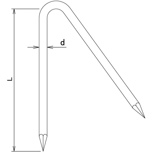 ＤＡＩＤОＨＡＮＴ　打込棒　Ｕ型　８Ｘ２００　（ユニクロ）　10102248　1 本