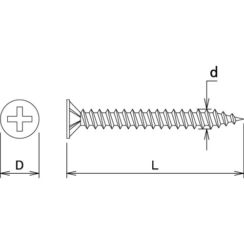 ＤＡＩＤОＨＡＮＴ　ＶＰ　ステンレス軽天ビス　フレキ頭　３．５ｘ２５　（６７本入）　10174332　1 袋