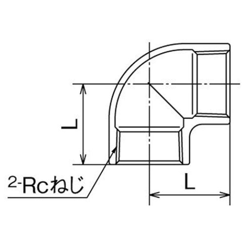 オンダ製作所　ＳＦＬ４型　エルボ　Ｒｃ１／２×Ｒｃ１／２　SFL4-15　1 個