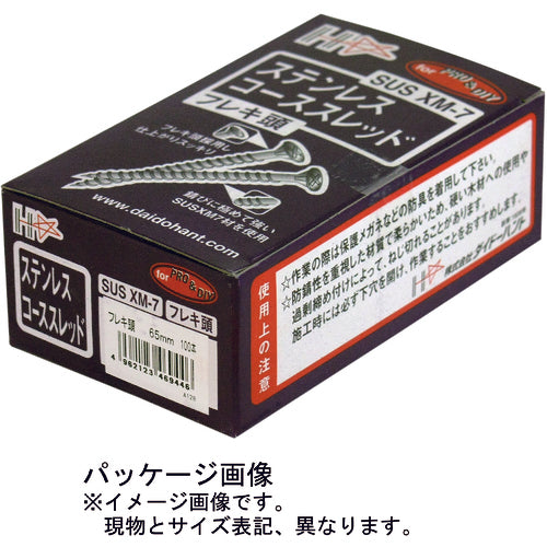 ＤＡＩＤОＨＡＮＴ　ＳＰ　ステンレス（ＳＵＳ　ＸＭ−７）　コーススレッド　フレキ頭　４．２ｘ７５　（９０本入）　00046945　1 PK