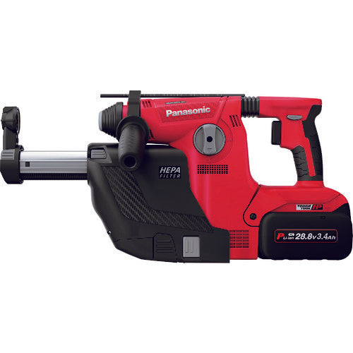 Panasonic 28.8V 충전 해머 드릴 집진 있어 세트 레드 EZ7881PC2V-R 1대