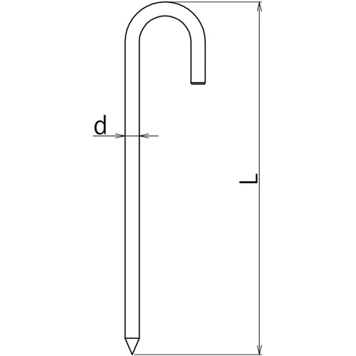 DAIDOHANT 펀치로드 J형 6X200 (스테인리스 SUS304) 10102136 1개